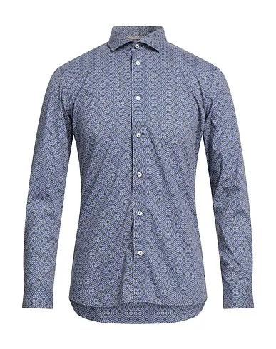 Slate blue Satin Patterned shirt