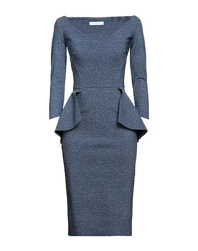 Slate blue Synthetic fabric Midi dress