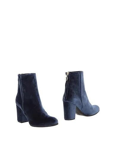 Slate blue Velvet Ankle boot