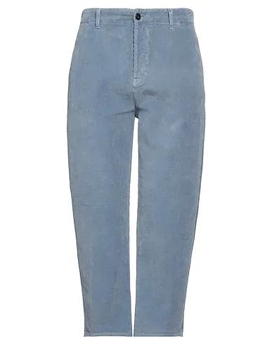 Slate blue Velvet Casual pants