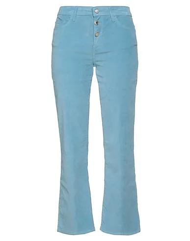 Slate blue Velvet Casual pants