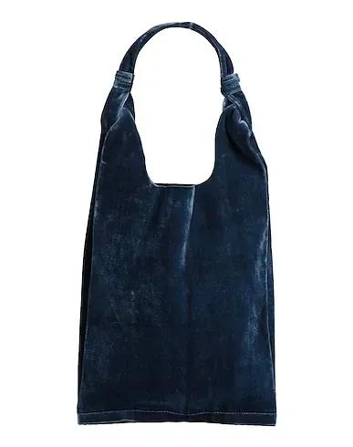 Slate blue Velvet Handbag