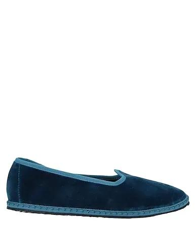 Slate blue Velvet Loafers