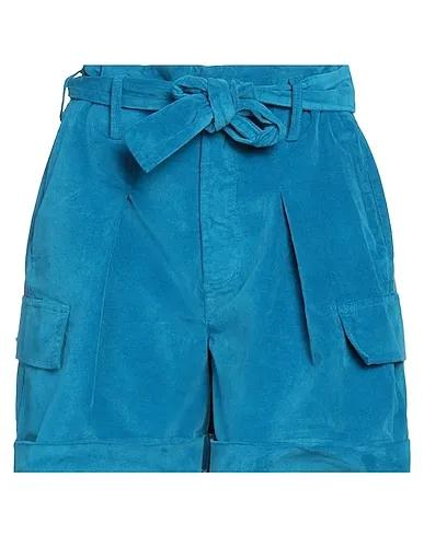 Slate blue Velvet Shorts & Bermuda