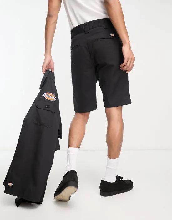 slim fit chino shorts in black