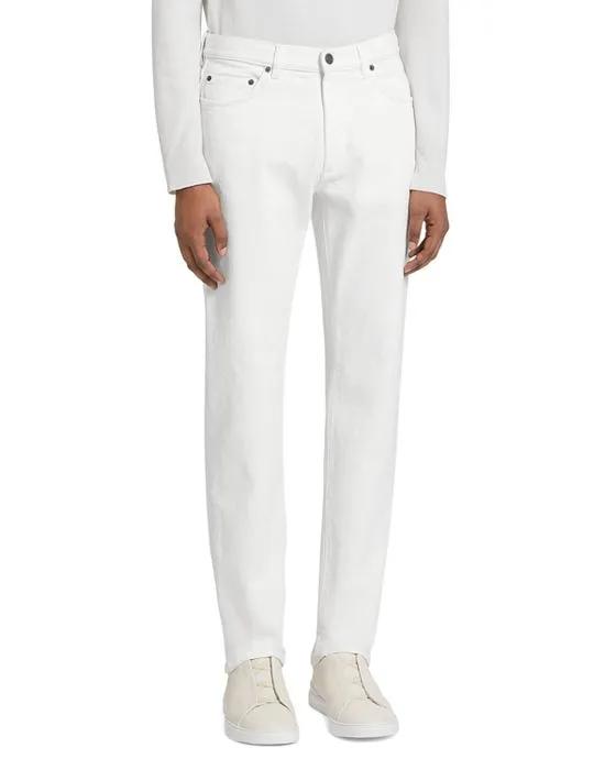 Slim Fit Comfort Jeans in White   