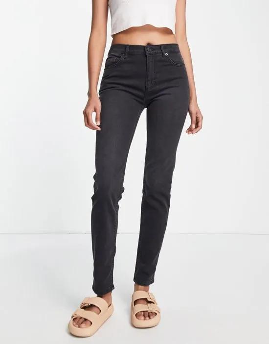 slim fit denim jeans in washed black