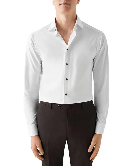 Slim Fit Four Way Stretch Button Front Shirt