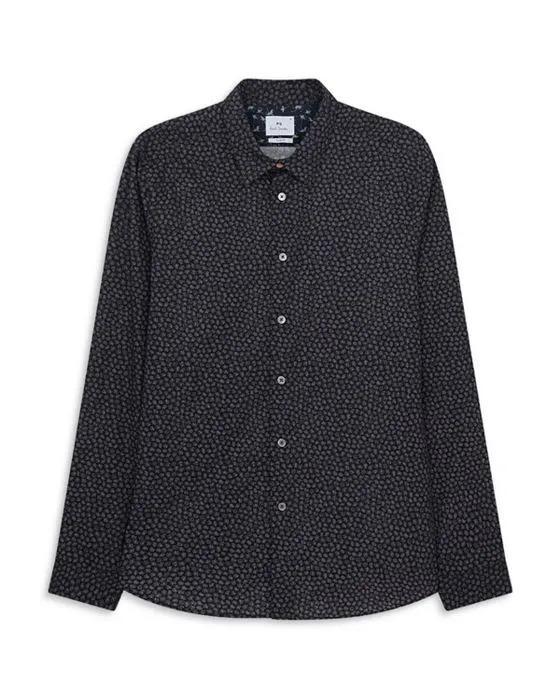 Slim Fit Long Sleeve Button Front Shirt