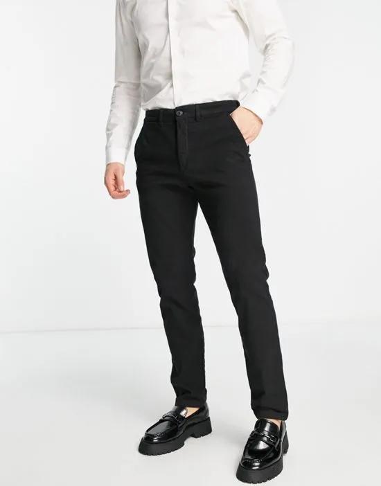 slim fit smart pants in black