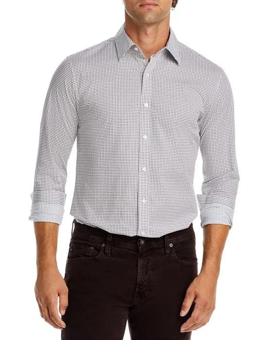 Slim Fit Stretch Button Front Shirt
