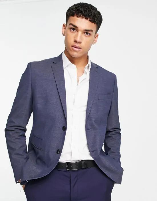 slim fit suit jacket in blue
