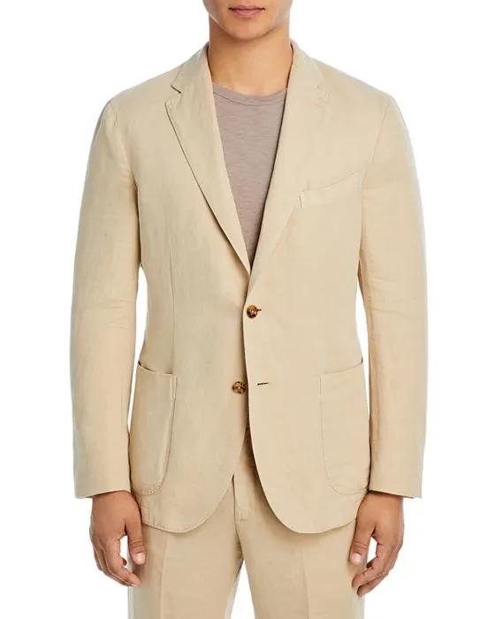 Slim Fit Tan Garment Dyed Suit Jacket