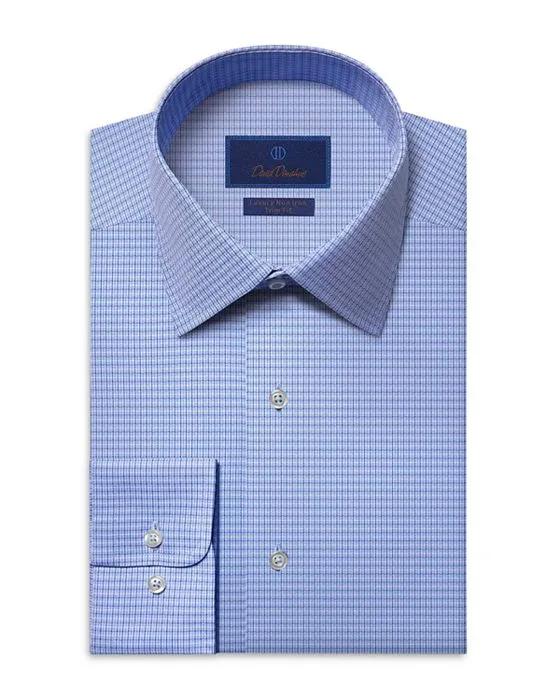 Slim Fit Textured Dobby Button Front Dress Shirt