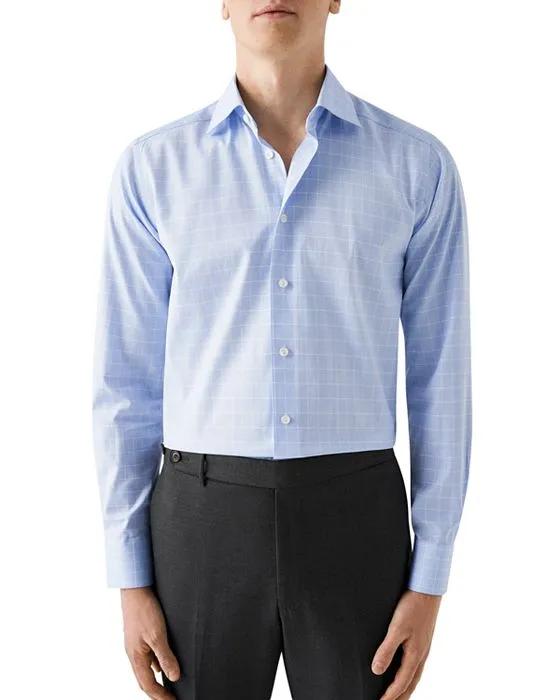 Slim Fit Twill Check Button Front Shirt