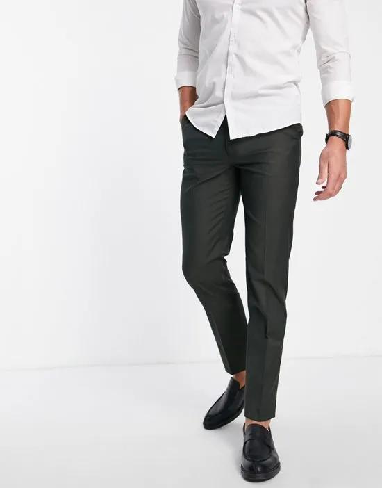 slim smart pants in forest green