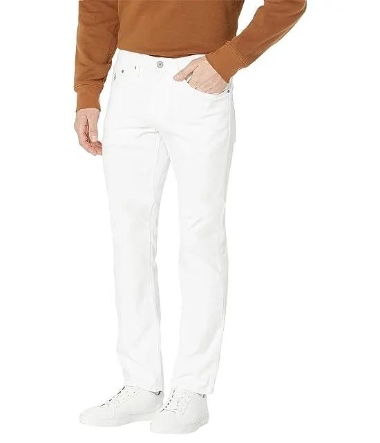 Slim Straight Stretch Five-Pocket Jeans in White