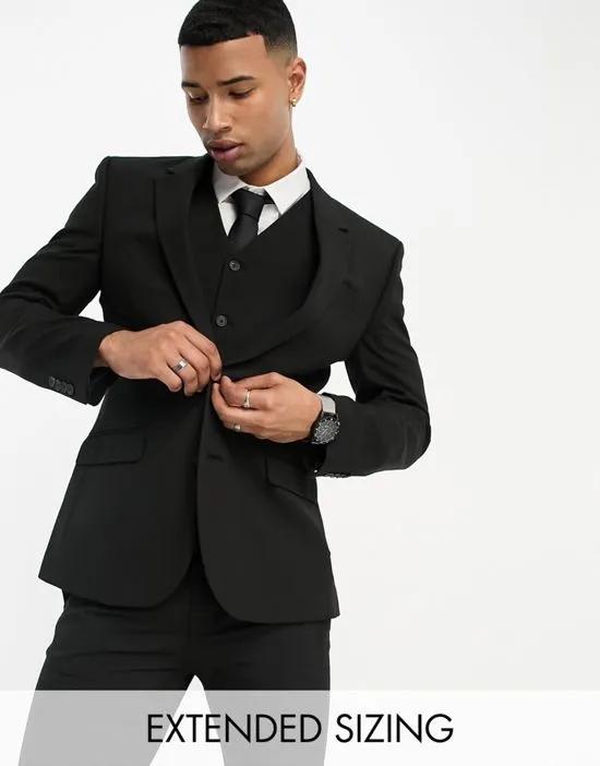 slim suit jacket in black