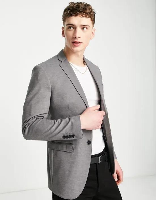 Slim Suit Jacket In Gray