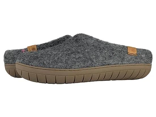 Slipper with Rubber Sole
