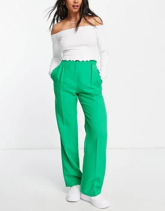 slouchy dad pant in emerald green