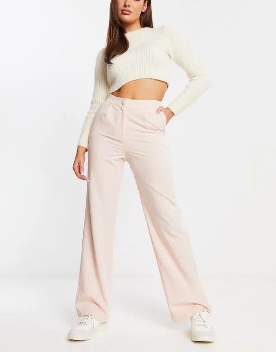 slouchy straight leg dad pant in blush