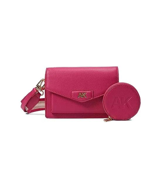 Small Flap Crossbody with Web Strap