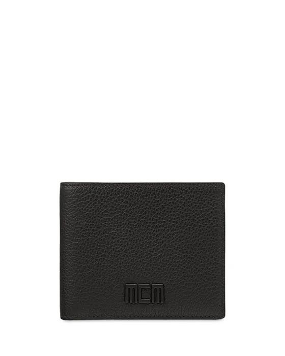 Small Leather Bifold Logo Wallet 