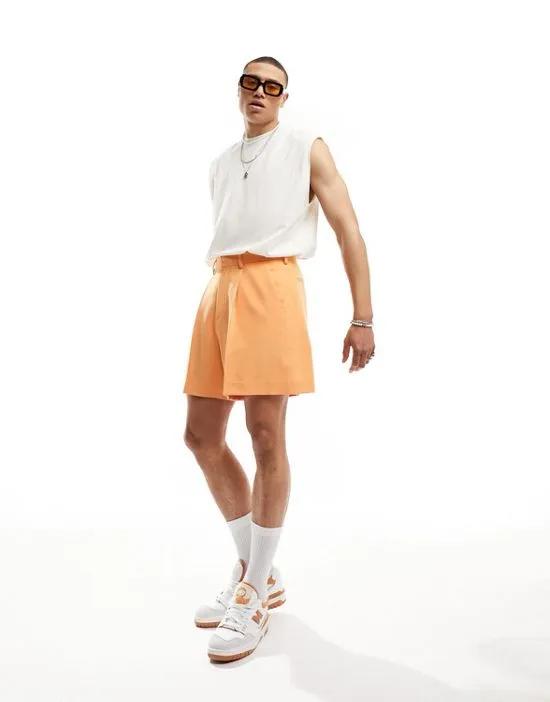 smart cropped bermuda shorts in orange