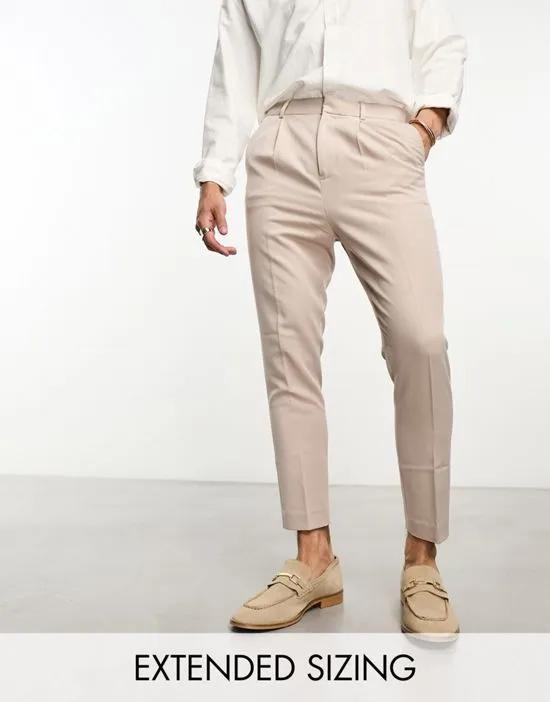 smart tapered pants in stone