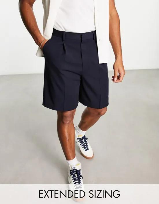 smart wide shorts in navy