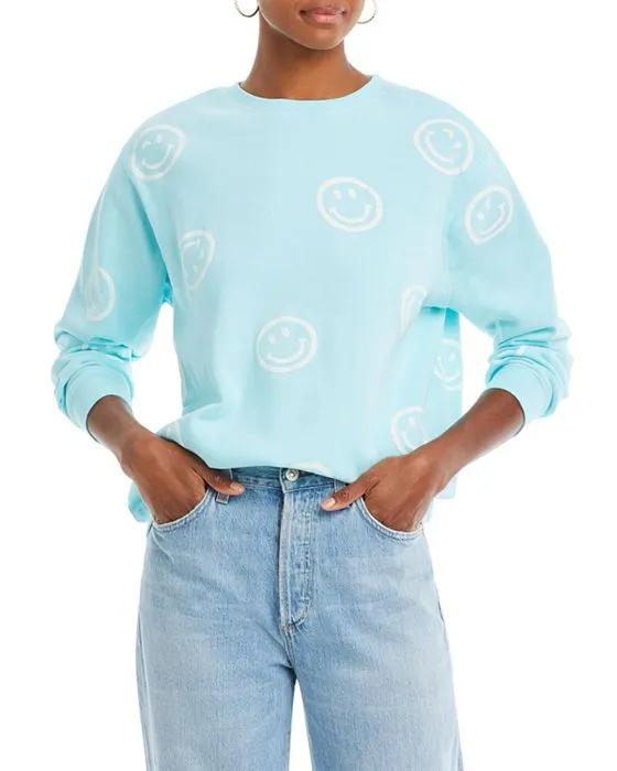 Smiley Print Sweatshirt