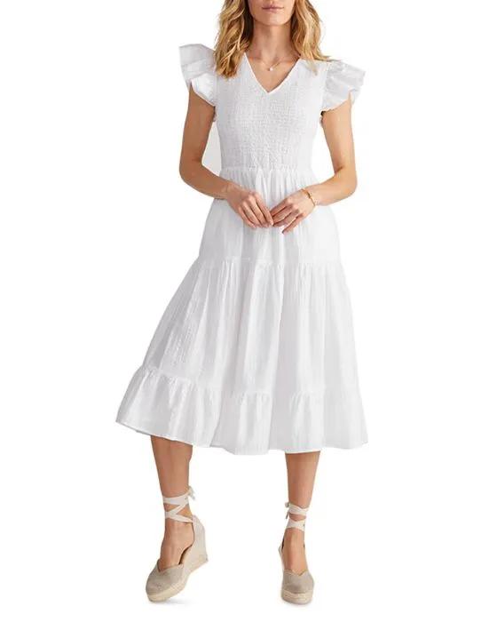 Smocked Tiered Midi Dress