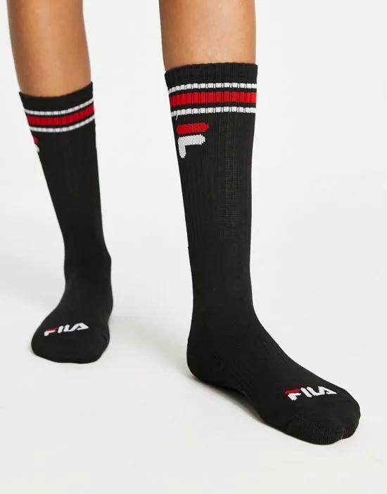 socks in black 3 pack