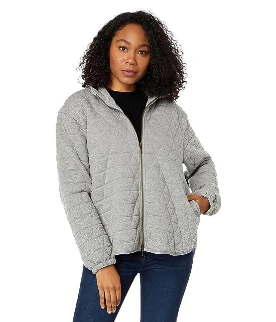 Soft Long Sleeve Double Zipped Quilted Jacket