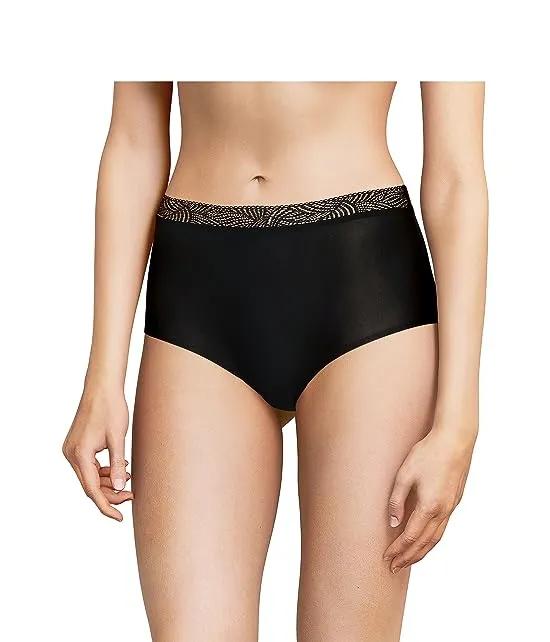 Soft Stretch High-Waisted Brief w/ Lace