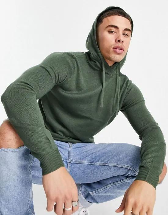 soft touch hooded sweater in thyme