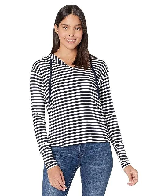 Soft Touch Stripe Long Sleeve Hoodie