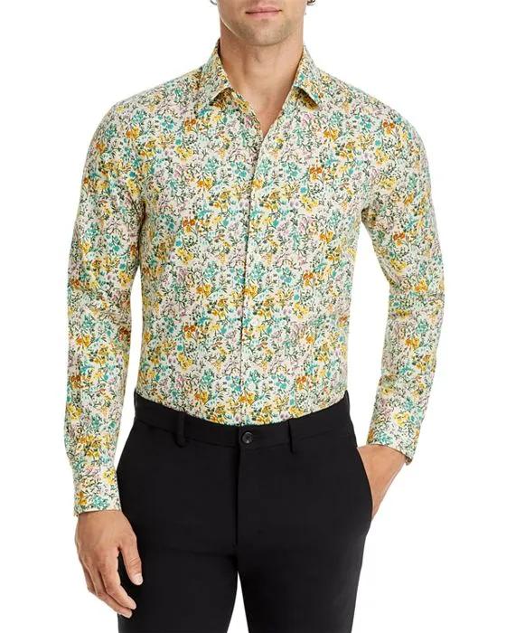 Soho Ornate Floral Print Slim Fit Shirt