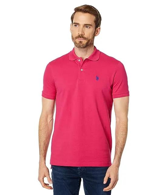Solid Cotton Pique Polo with Small Pony