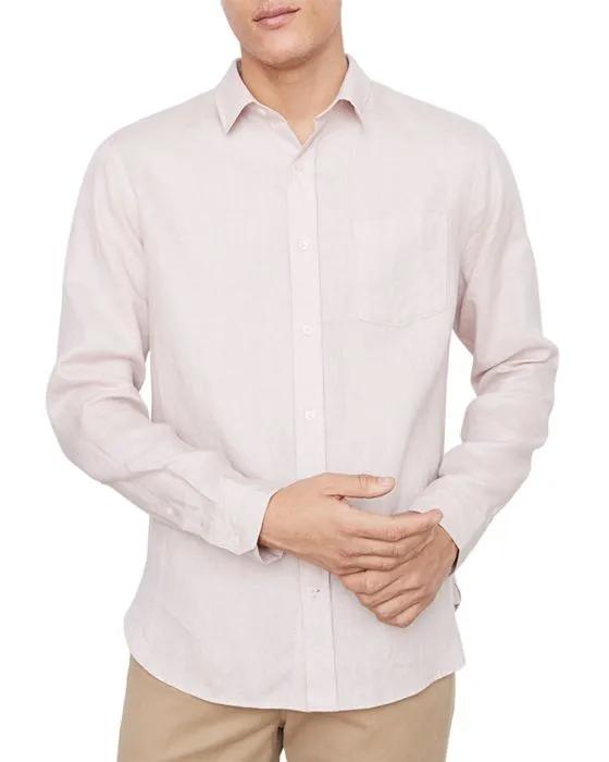 Solid Linen Button Down Shirt