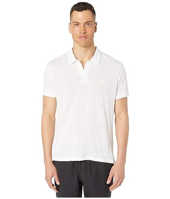 Solid Linen Jersey Polo