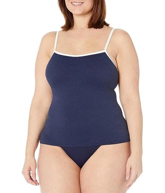 Solid Pique Lexi Fitted Tankini with Binding