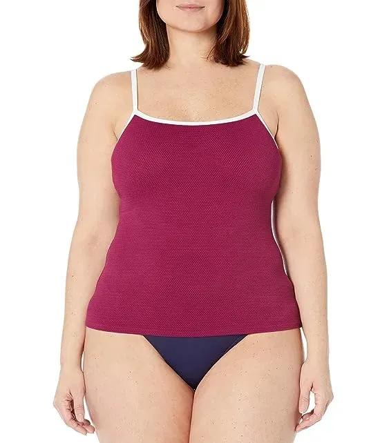 Solid Pique Lexi Fitted Tankini with Binding