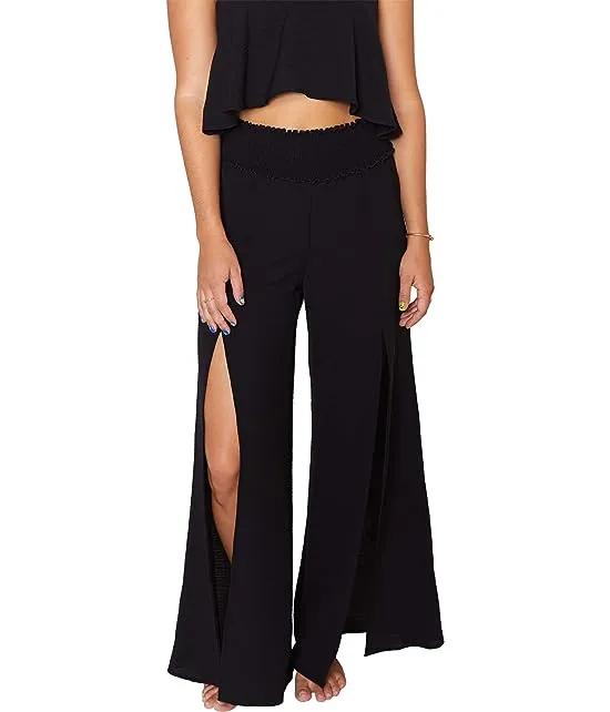 Solid Slit Pant Cover-Up