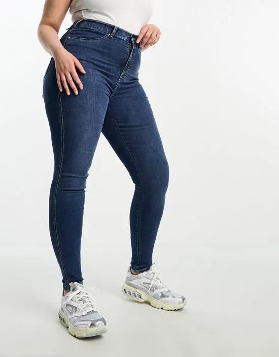 Solitaire skinny jeans in mid blue