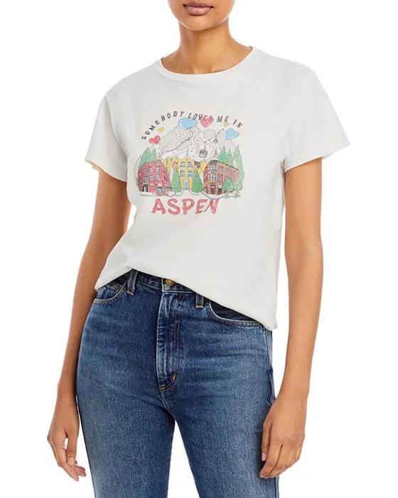 Somebody Loves Me in Aspen Classic Graphic Tee
