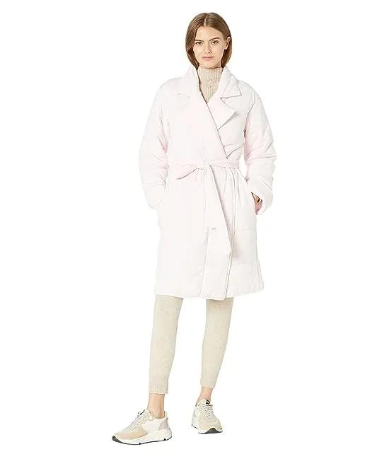 Sonya Short Quilted Duvet Robe with Side and Patch Pockets