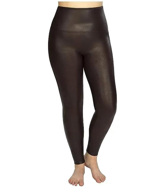 SPANX Faux Leather Leggings for Women Tummy Control