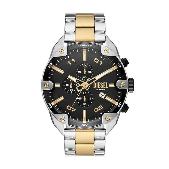 Spiked Chronograph Two-Tone Stainless Steel Watch - DZ4627